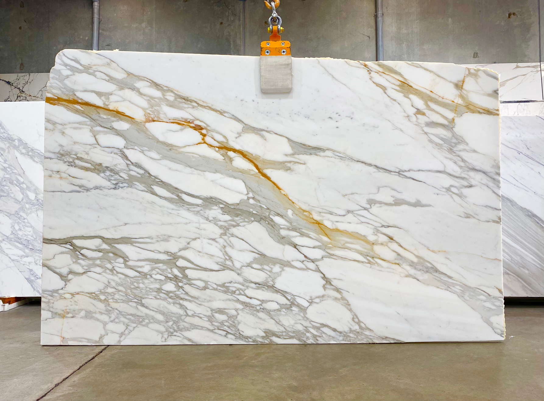 calacatta gold marble living room